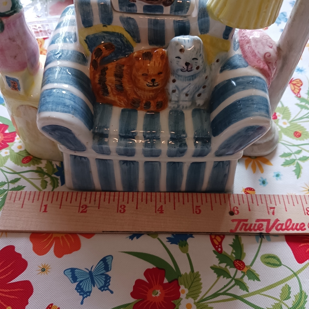 Adorable Teapot Cats On Couch - Picture 9 of 10